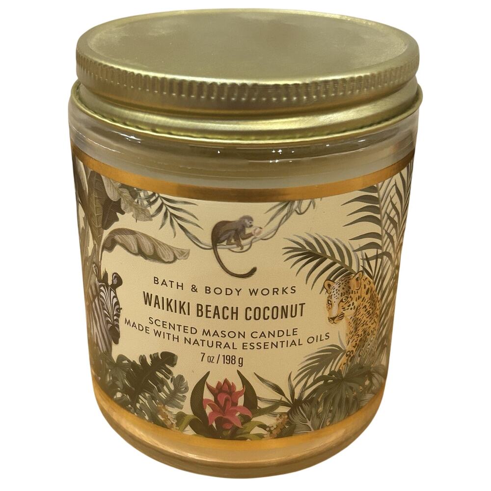 New Bath & Body Works Waikiki Beach Coconut 7 oz Candle - Picture 1 of 7